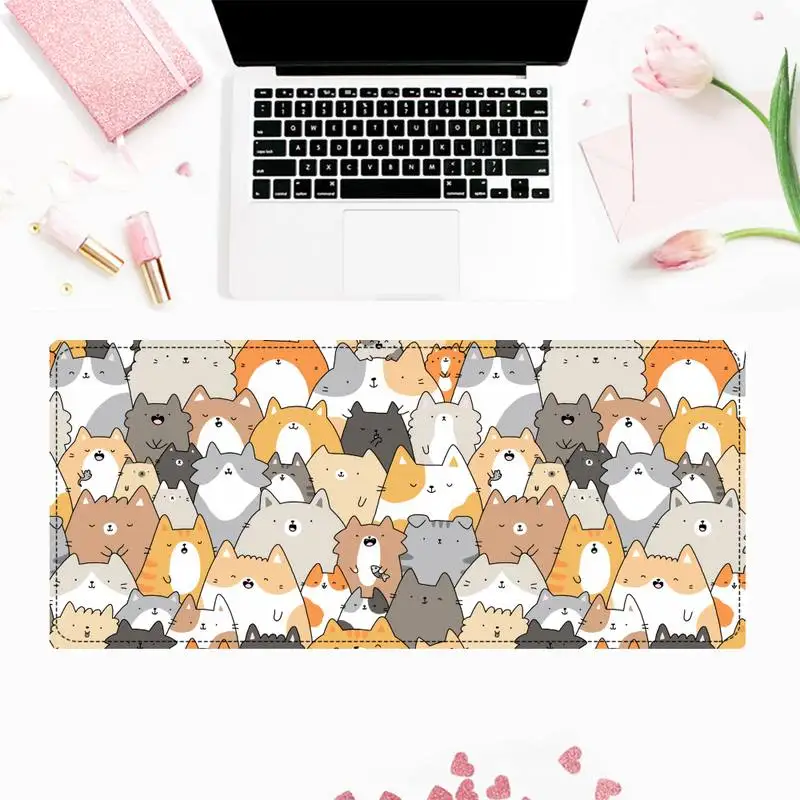 

Top Quality Cute Cats Paw Pattern Locking Edge Mouse Pad Game Free Shipping Large Mouse Pad Keyboards Mat
