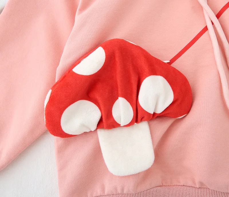 Baby Kids Girl Hooded Cartoon Mushroom Hoodies Sweatshirts Tops Clothes Autumn Winter Toddler Children Long Sleeve Sweatshirt | Детская