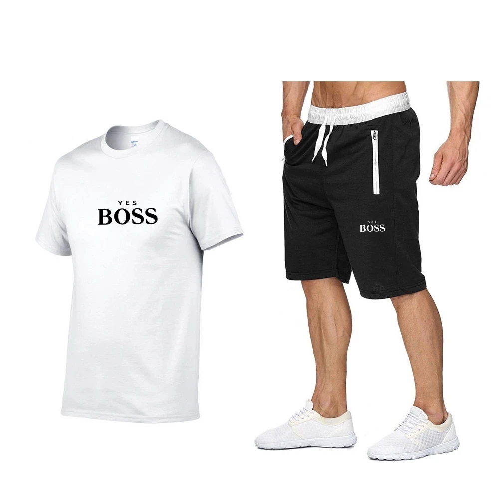 

Men's T-Shirt Sportswear 2021 Summer Beach Shorts Suit Popular Gogging Pants Sports Street Style Tracksuit Outing Fitness Sets