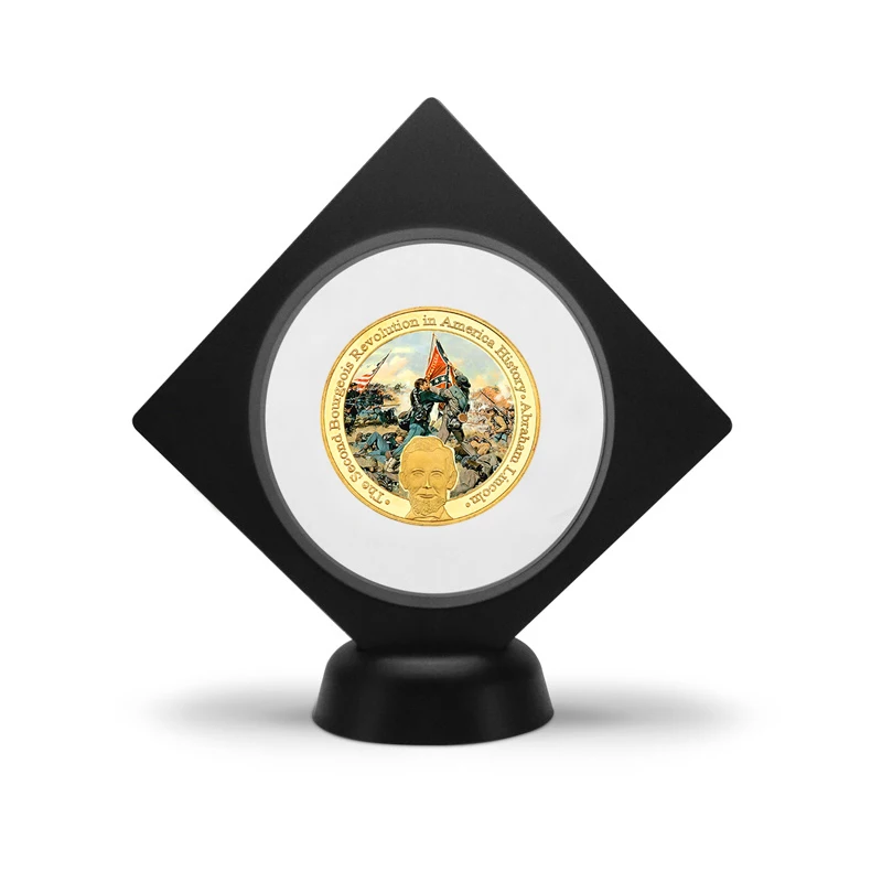 coin1 with holder WR американская военная война Золотой коллекционный набор монет военный сувенир монетница армейский вызов монеты медаль подарок пункт дропшиппинг - Цвет: coin1 with holder