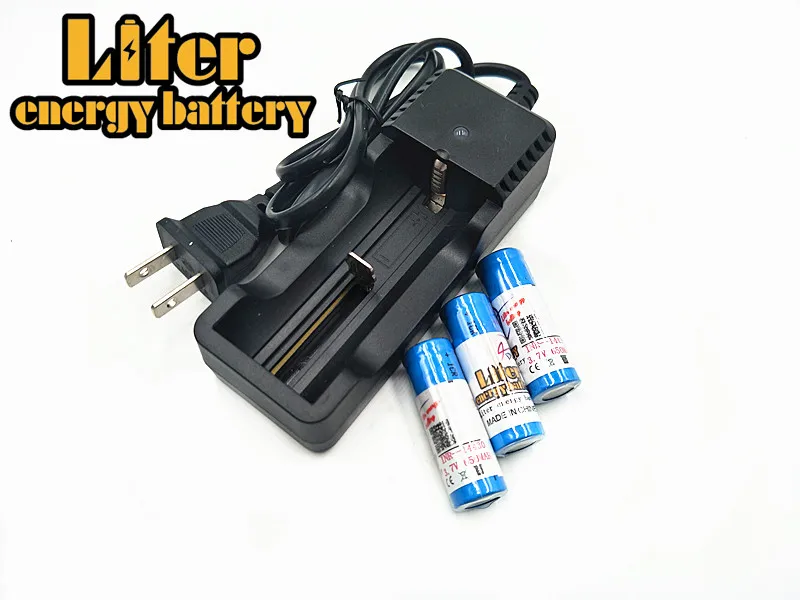 Литий ионная аккумуляторная батарея 14430 3 7 V 650mAh литий + зарядное устройство для