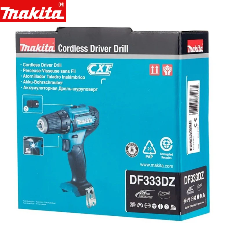 Беспроводная дрель Makita DF333DZ 12 В профессиональная оригинальная электрическая