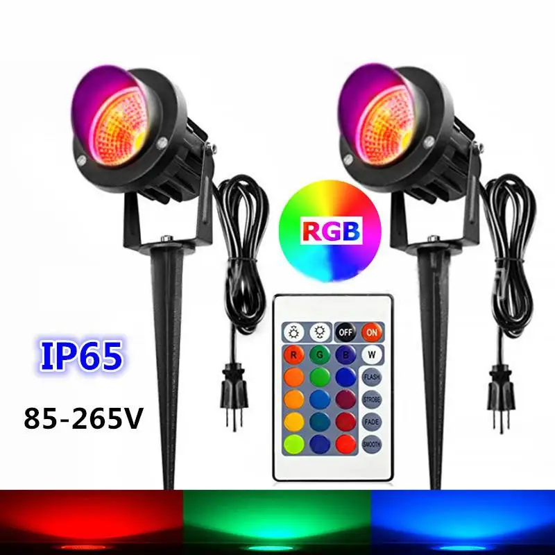 Светодиодный COB-светильник LumiParty с шипами водонепроницаемый RGB светильник для