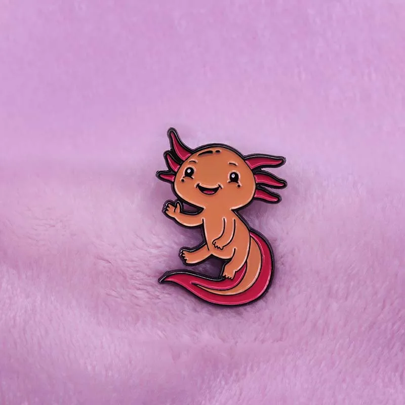 Мультяшная Axolotl эмалированная булавка в подарок для лампочки | Украшения и