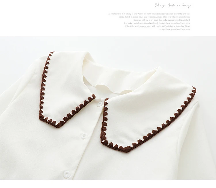 

Vintage Corduroy Thick Shirt Women Peter Pan Collar Bordered Long Sleeve Blouse Tops Multi Colors Fall Winter Clothing T16511A