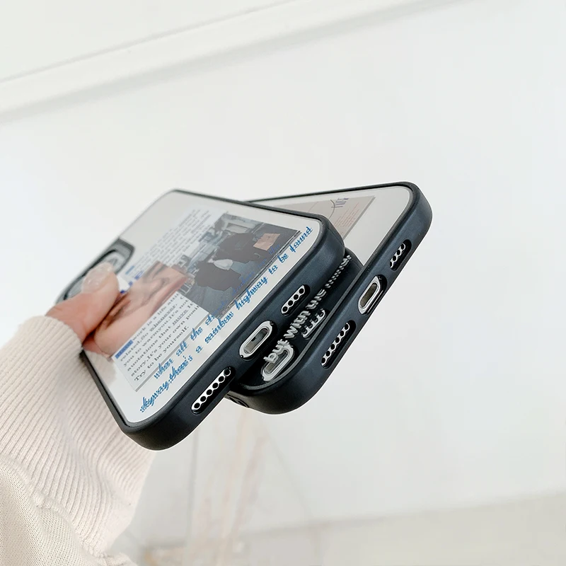

Mirror Fashion Poster Girls Phone Case For iPhone 12 Pro Max Mini 11 Pro XR XS MAX 8 X 7 Plus iphone 11 Makeup Umbrella girl