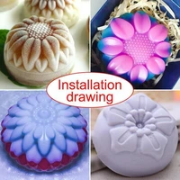 silicone 6 with 3 groups flower shape handmade soap tools mold diy i9t7
