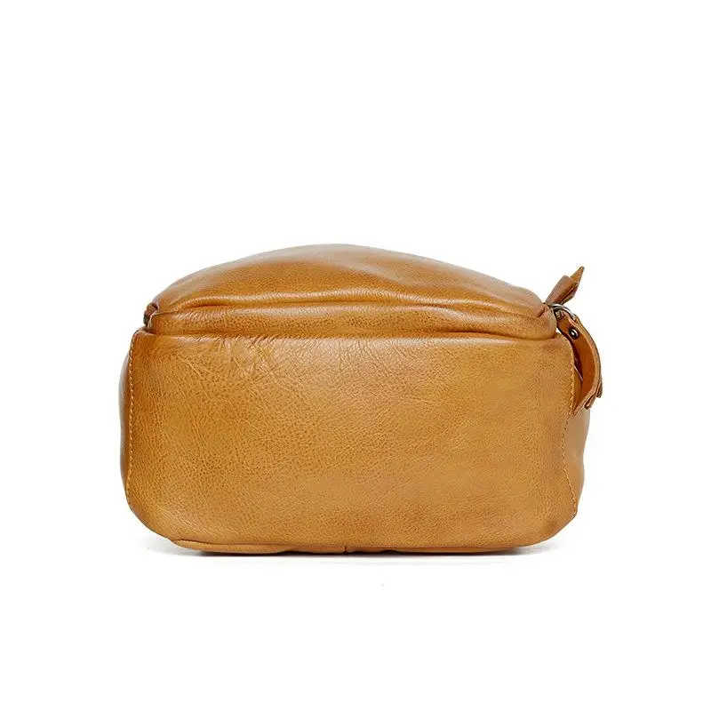 

Retro First Layer Cow Leather Shoulder Bag Women Backpack 2021 New Large Capacity Leisure Versatile Female Chest Bags