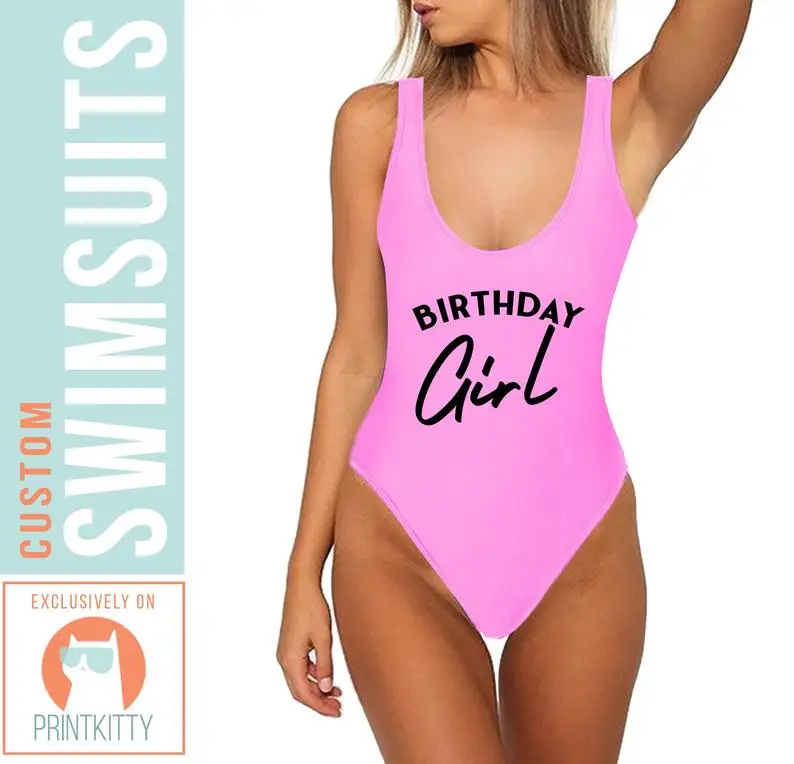 Женский слитный купальник с буквенным принтом пикантный купальный костюм для