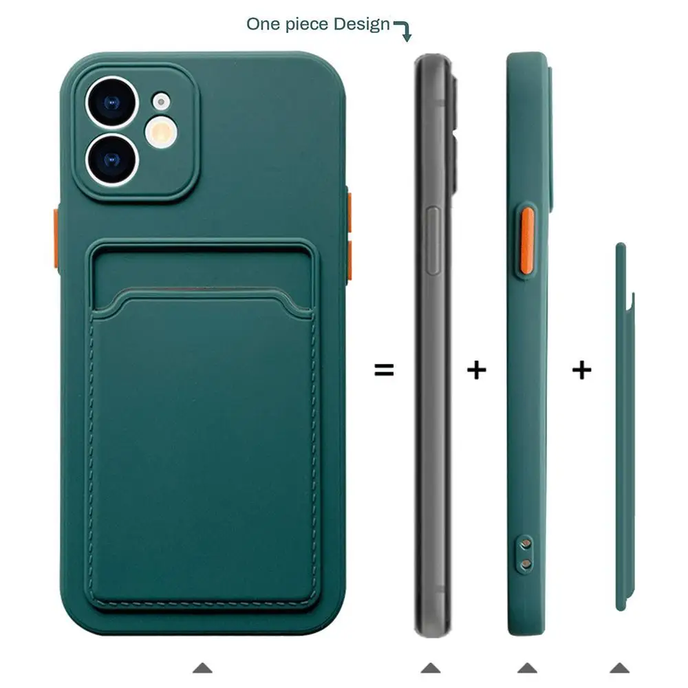 

Luxury Card Holder Wallet Case For Samsung Galaxy A52 5G A72 A12 A42 A51 A71 S21 Plus Note 20 Ultra S20 FE Liquid Silicone Cover