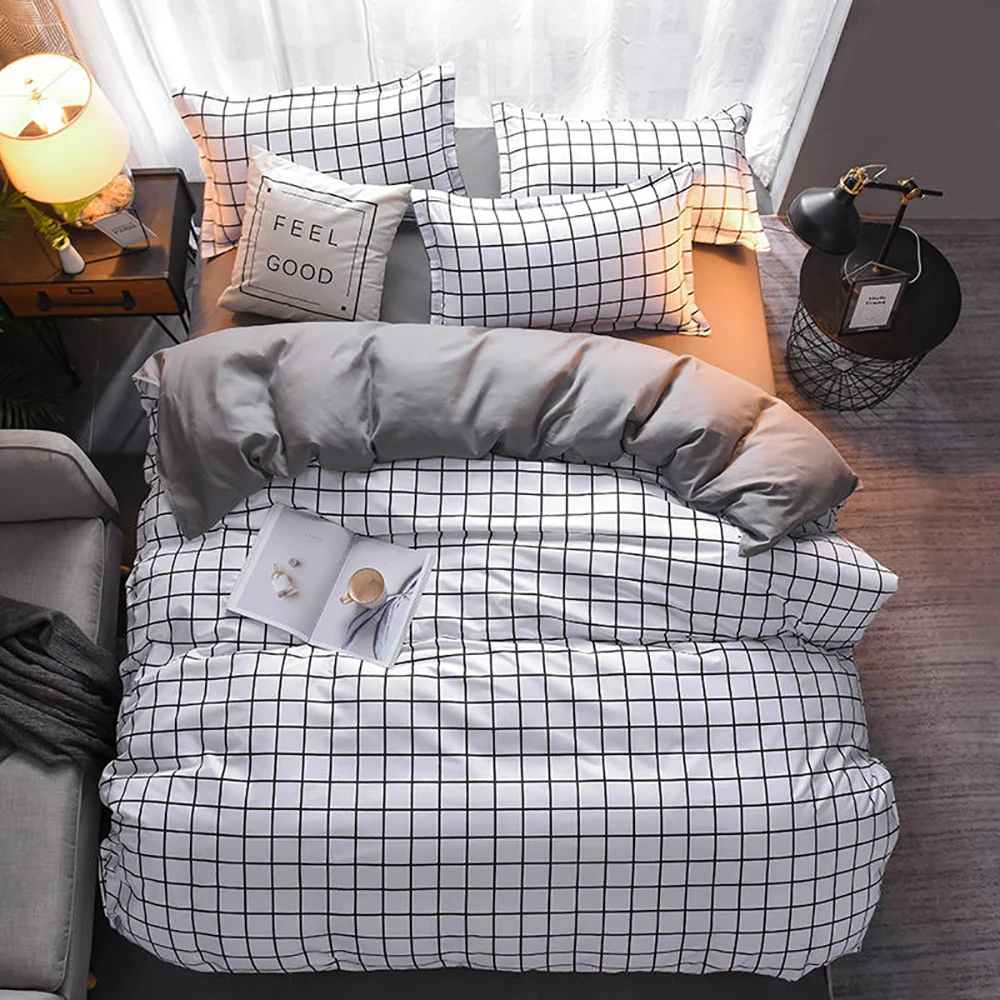 Thumbedding Cartoon Bedding Set For Children Chick Leaves Blue Duvet Cover Queen King Full Twin Single Unique Design Bed | Дом и сад