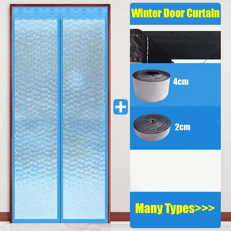 Утепленная зимняя дверная занавеска в клетку изоляция для дома и спальни без