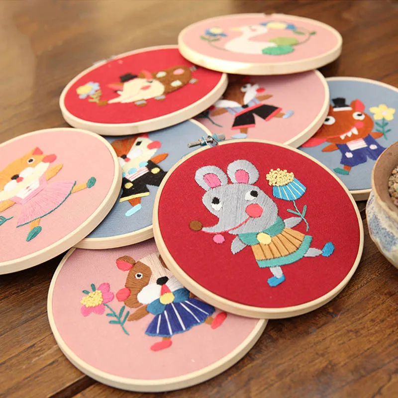 Картины для подвешивания 15*15 см вышивка сделай сам набор ручной работы с милыми