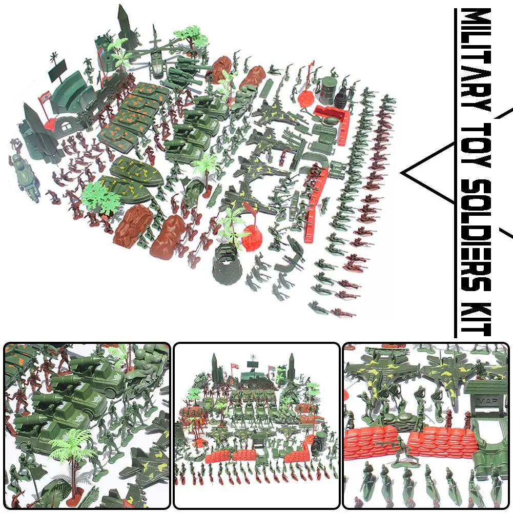 

pcs Military Little Soldier Set Tank Aircraft Rocket Army Men Sand Scene Model Kids Toy Kit Figures Accessories Playset active