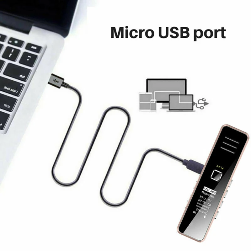 

USB Sound Recorder Rechargeable Digital Audio Sound Recorder MP3 Player Remote Recording
