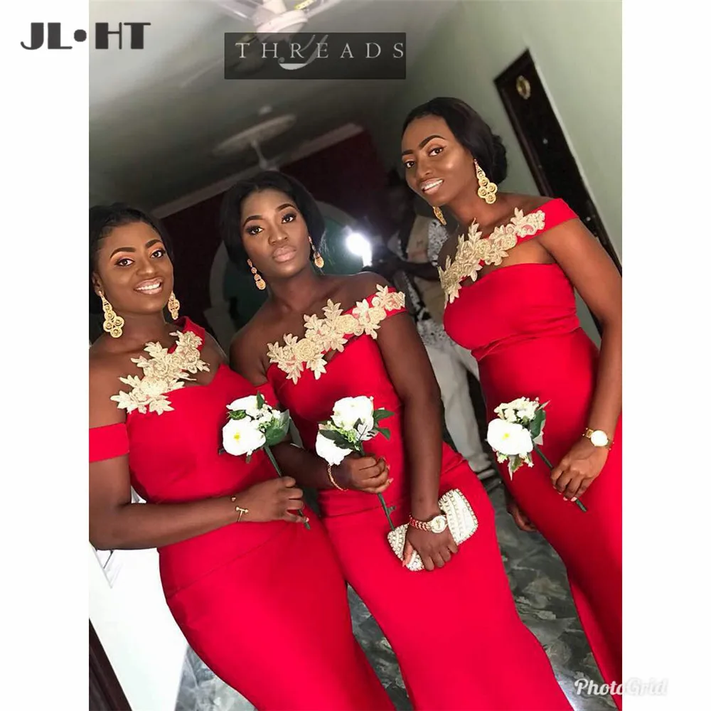 Женское атласное платье с золотистой аппликацией красное черное для свадебной