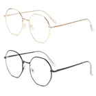 Модные очки для близорукости с восьмиугольной металлической оправой для мужчин и женщин, оптические очки высокой четкости для ухода за зрением-1,0 -4,0