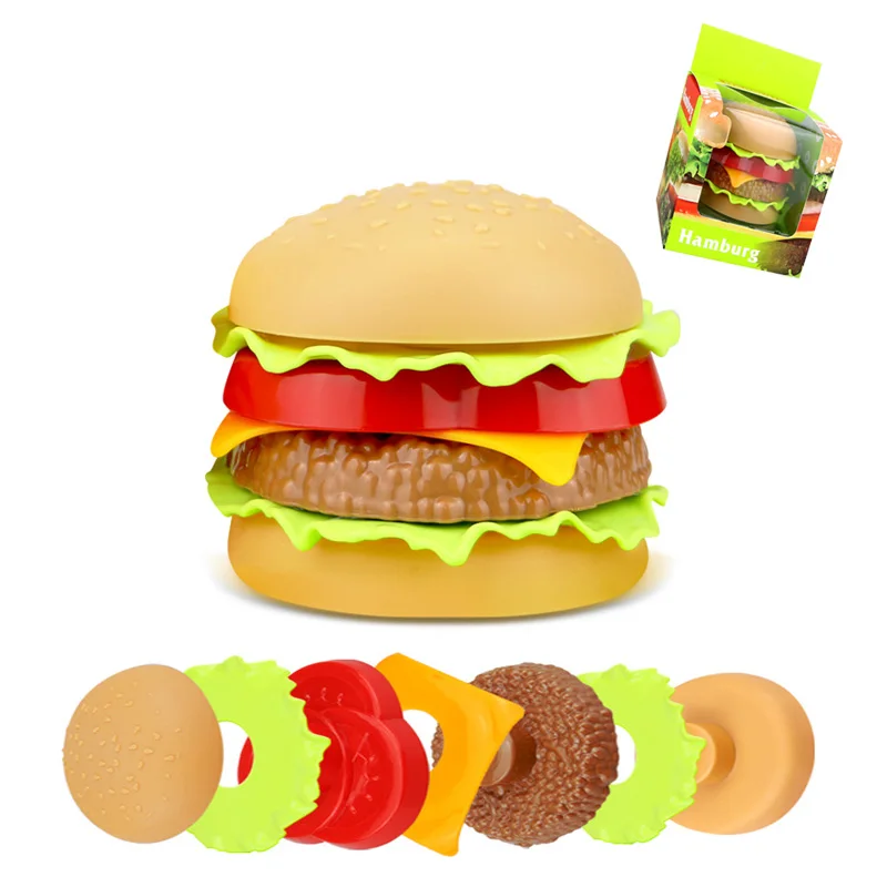 Игрушка для фаст фуда прочный Игровой Набор ролевых игр сборный гамбургер