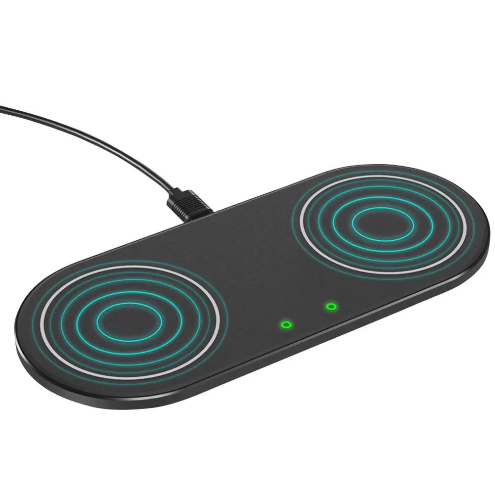 

Wireless Charger Portable 2 In1 Home Office Aluminum Alloy Sensitive Induction 15W Low Temperature Protection Fast Charging