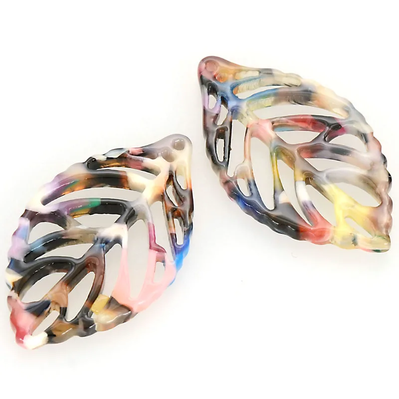 10x полые листья DIY серьги подвеска-маятник украшения уксусная кислота свежий