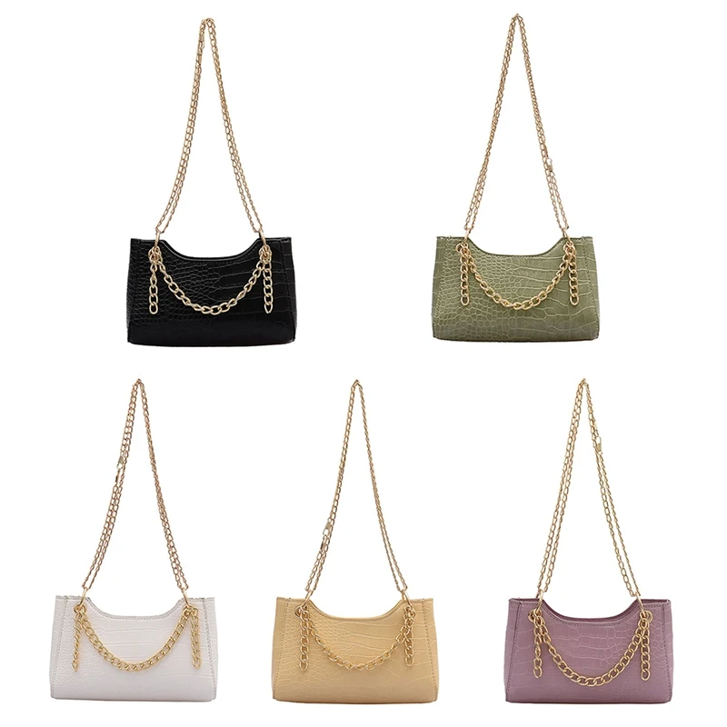 

2020 Spring And Summer New Wave Fashion Wild Crocodile Pattern Armpit Bag French Niche Shoulder Bag Diagonal Bag Hot Sale