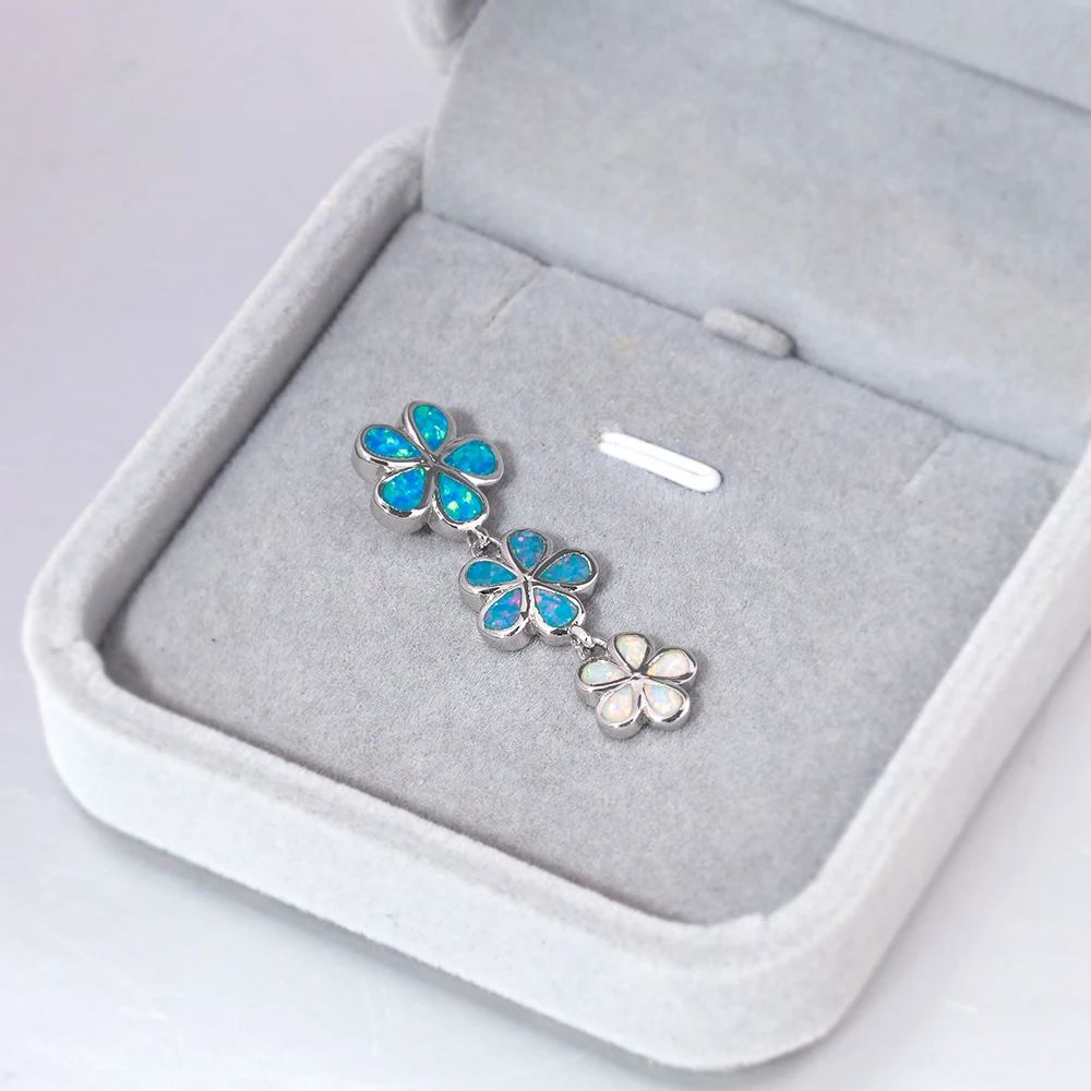 Опт и розница для женщин украшения в виде цветов радуги синего белого огненного