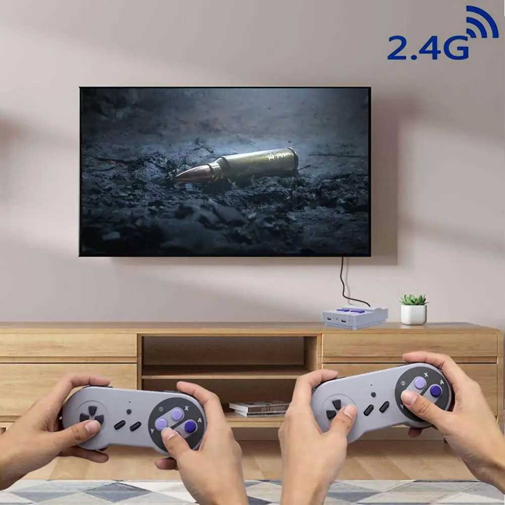 Мини Портативная ТВ Видео игровая консоль двойной 2 4G беспроводной игровой