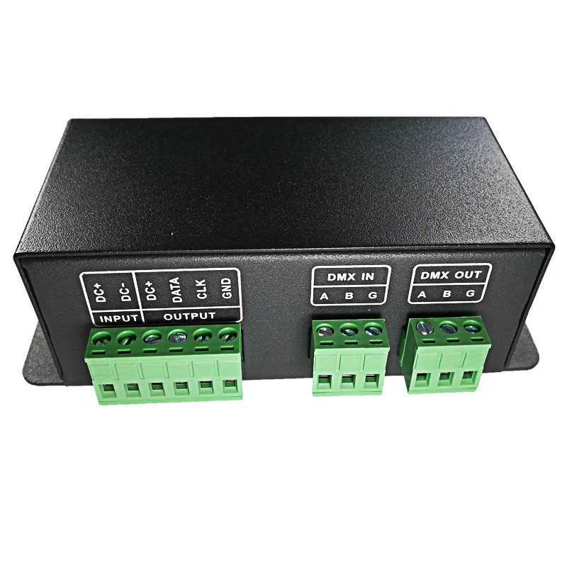 Новый DMX512 к SPI конвертер декодер сигналов AC/DC 12V 24V Вход Поддержка WS2811/WS2812 UCS1903/1912
