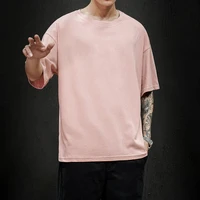 new summer mens t shirt 2021 fashion solid t shirt mens oversized hip hop short sleeve casual cotton mens streetwear top tees