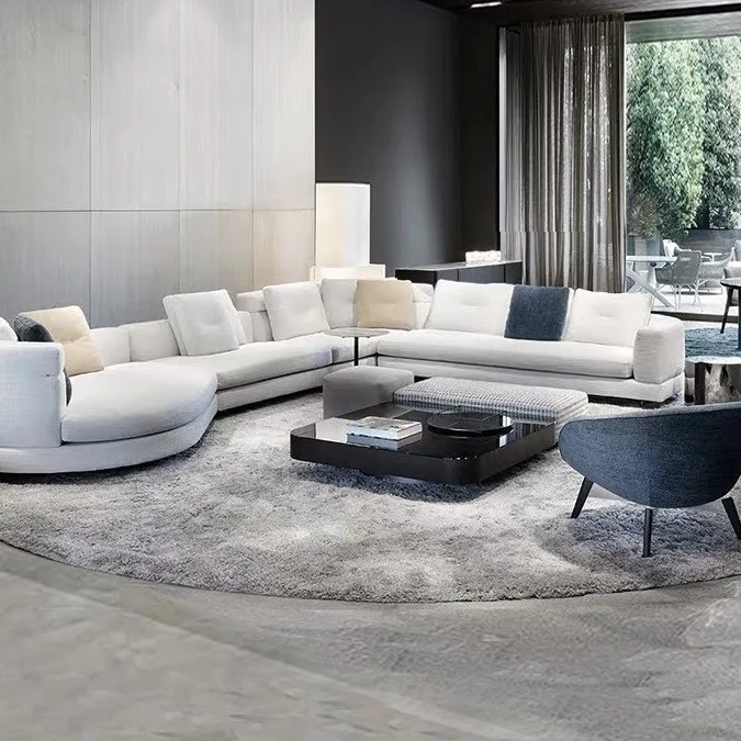 Необычный роскошный кожаный диван новый дизайн диваны современный стиль мебель