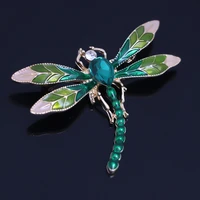 fashion dragonfly crystal brooch women shirt suit rhinestone insect animal pins brooches party gift