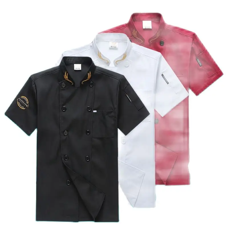 Униформа суши-повара рубашка куртки шеф-повара рабочая одежда с коротким рукавом