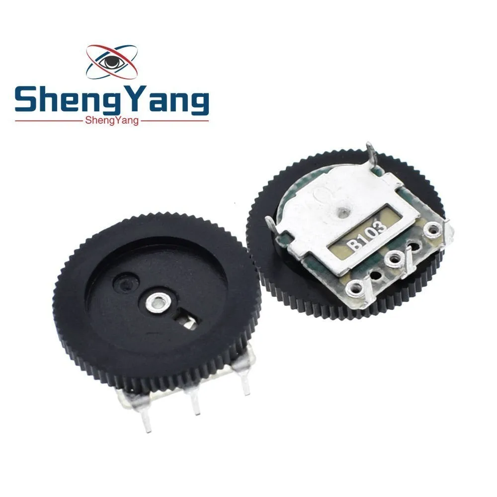 ShengYang 10 шт. B103 16x2 мм 10 к ом двойной циферблат конический объем колеса дуплексный потенциометр Z07 Прямая поставка