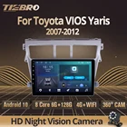 Автомагнитола 2DIN Android 10 для Toyota Yaris VIOS 2007-2012, GPS-навигация, Авторадио, стереоприемник, Автомобильный приемник NO 2DIN DVD IGO