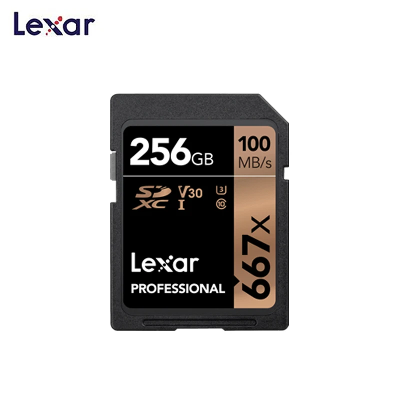 256GB Lexar,, профессиональная sd-карта 667x, 64 ГБ, карта памяти, 128 ГБ, SDXC, 256g, UHS-I, для камеры 4 K, флеш-карта - Емкость: 256GB
