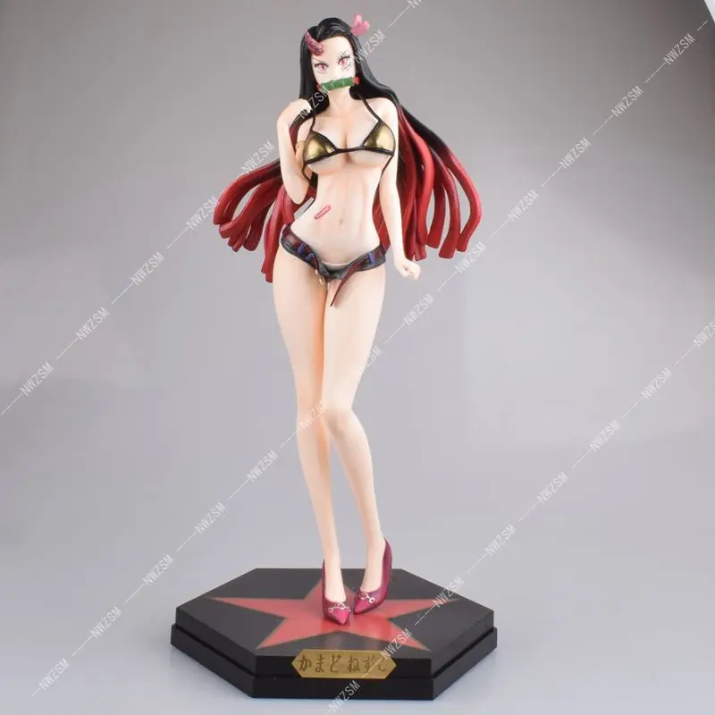 

Demon Slayer Kamado Nezuko Black and blue standing swimsuit box hand-held decoration model