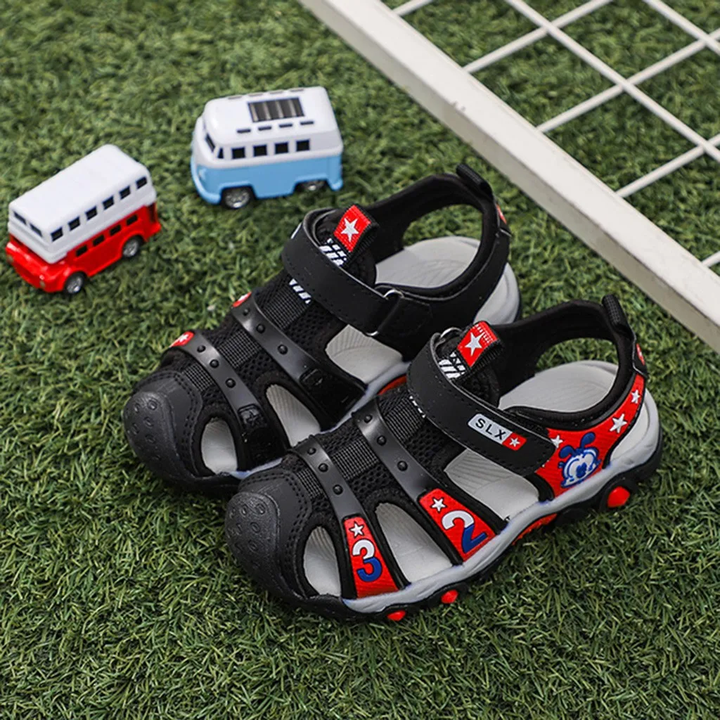 Детские сандалии Для детей для маленьких мальчиков с мультипликационным принтом