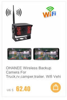 OHANEE " TFT lcd Автомобильный Монитор дисплей DC 12 V-24 V и 4 Pin IR камера заднего вида ночного видения для автобуса грузовика RV автоприцепа