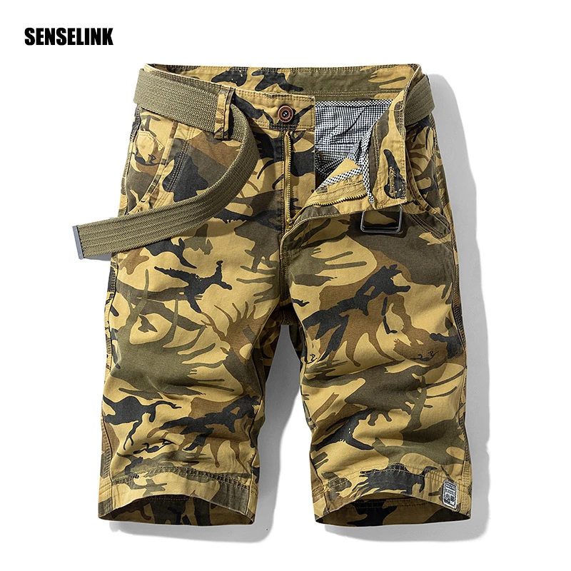 

2021 Summer Mens Shorts Army Camouflage Multi Pocket Shorts Casual Fashion Military Cargo Brand Cotton Tactical Shorts Plus Size