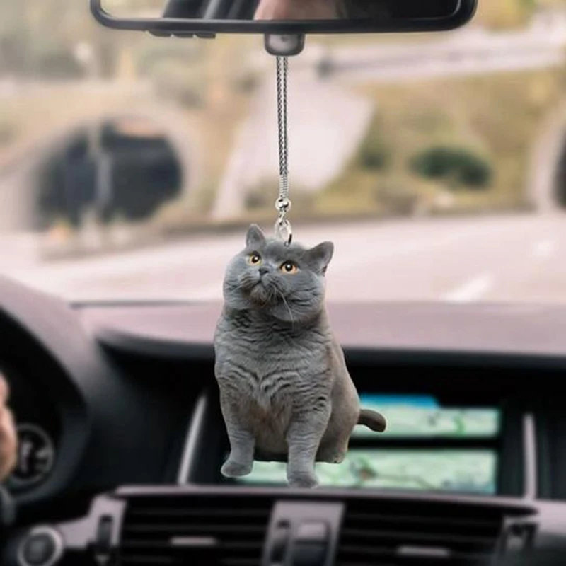 

Cute Cat Dog Hanging Ornament Funny Animal Hanging Suncatcher Car Rearview Mirror Pendant Home Garden Decoration Pendant