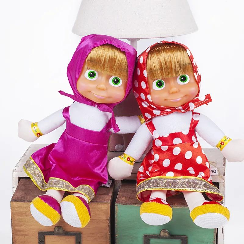 23 см милые аниме Мультяшные куклы Маша для девочек плюшевые мягкие игрушки детей