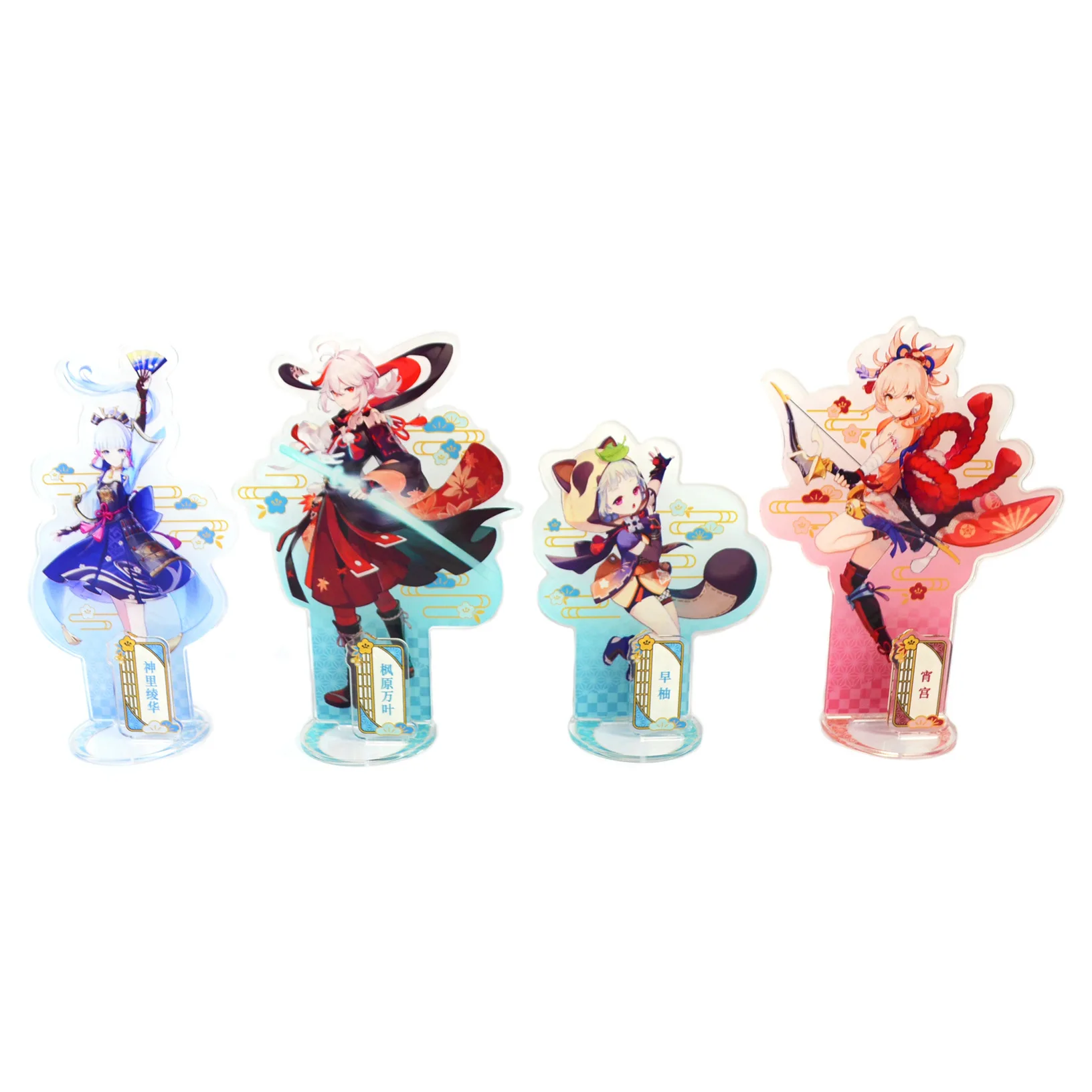 

Game Genshin Impact Acrylic Figure Stand Model Kamisato Ayaka Naganohara Yoimiya Cosplay Desk Decor Fans Collection Prop Gift