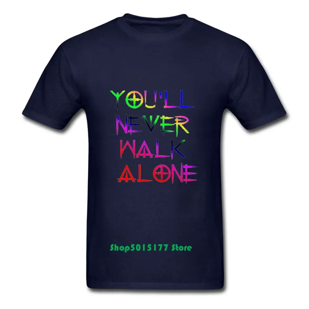 2019 г. Цветная Мужская футболка с надписью You'll Never Walk Alone модная мужская брендовая