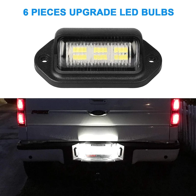 

2Pcs 12V LED Number License Plate Light for Car Boats Motorcycle Automotive Aircraft RV Truck Trailer Exterior Lamps