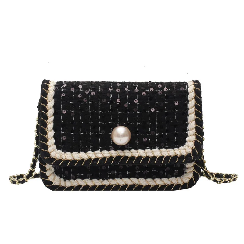 

Pearl Design Chain Small Shoulder Bags for Women Winter Trend Branded Crossbody Bag Female Fashion Wild Handbags and Purses