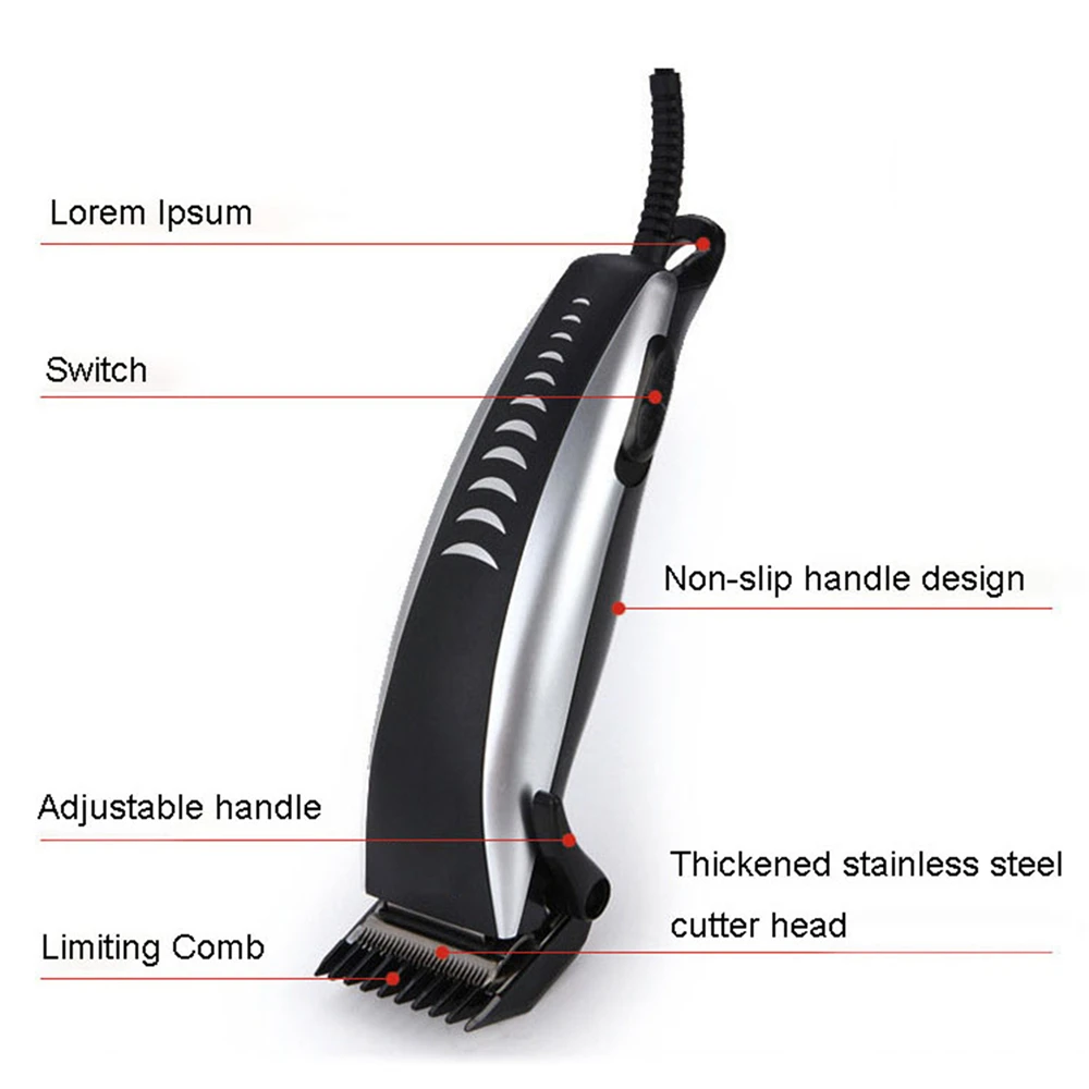 

Professional Electric Men Hair Clipper Shaver Machine Hair Trimmer Cutter Grooming kit EU plug