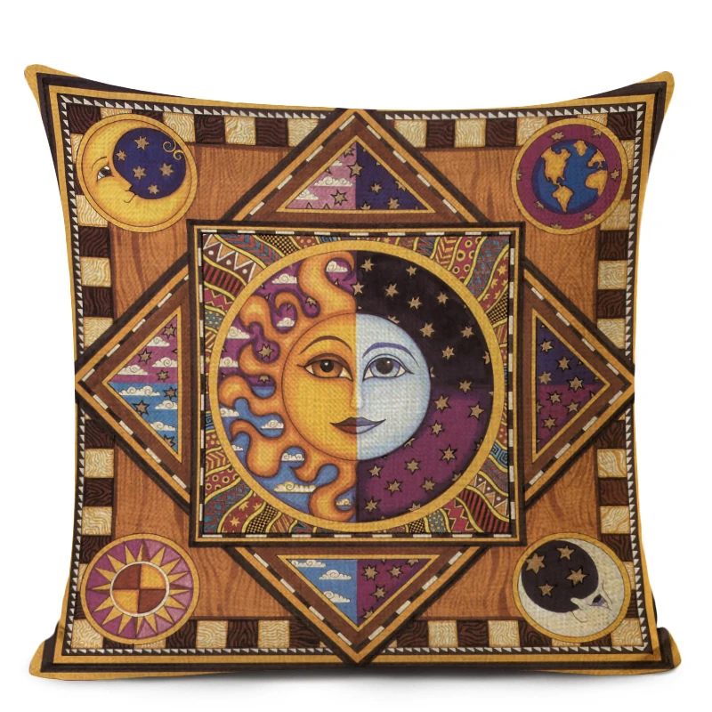 Наволочка Kilim Sun Moon подушка автомобильная льняная Подушка домашний декор для