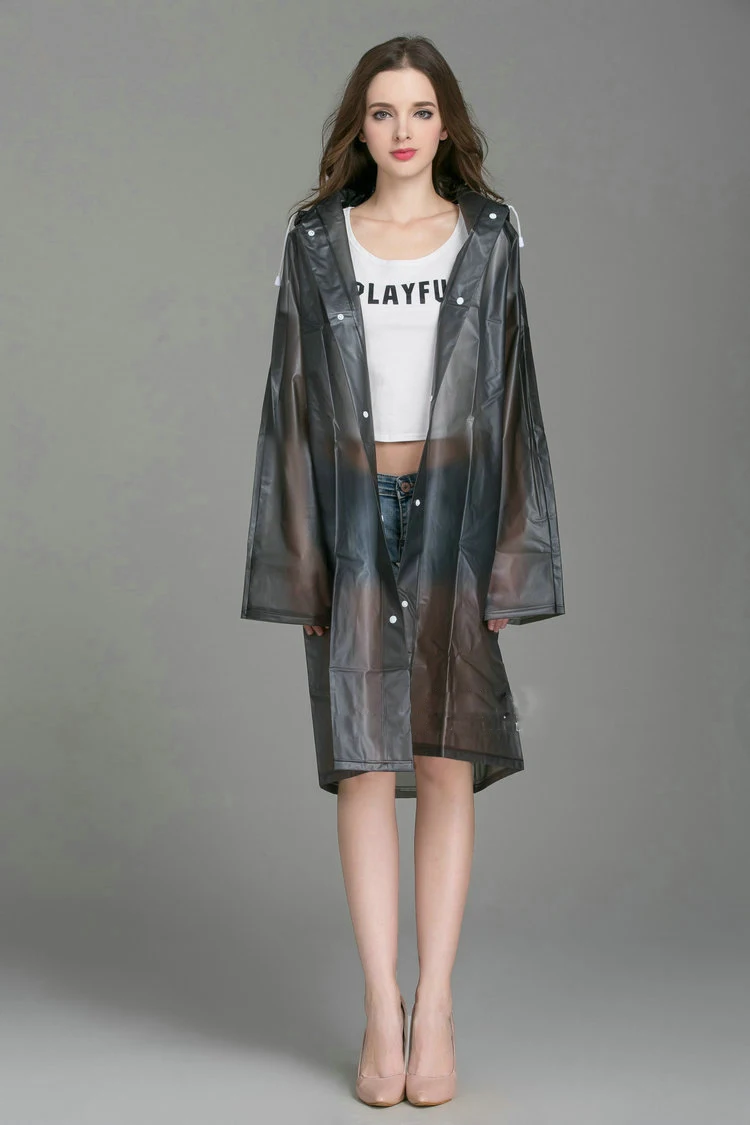 Новый Эко дружественных Водонепроницаемый зеленый желе Ева прозрачный ветровка