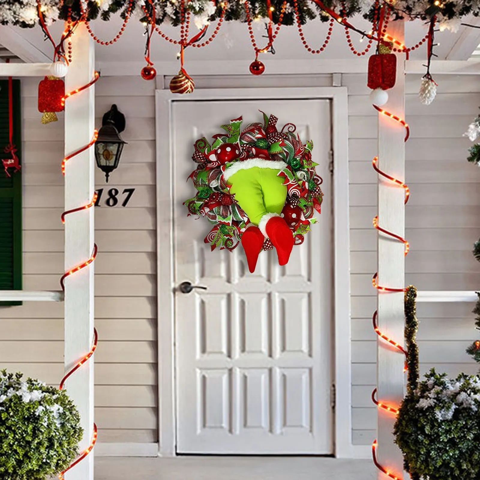 Новый Рождественский венок с омелой Декор рождественские украшения для дома |
