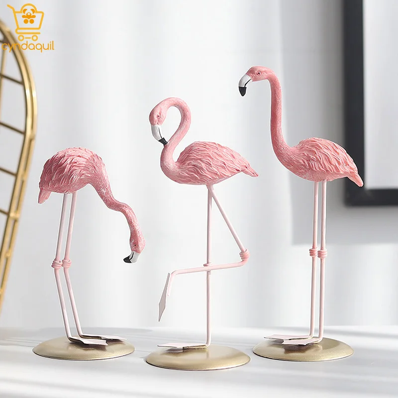 

Resin Flamingo Decoration Figurine Decorative Figurines for Interior Miniature Figures Miniature Kit for Dolls Crafts Home Decor